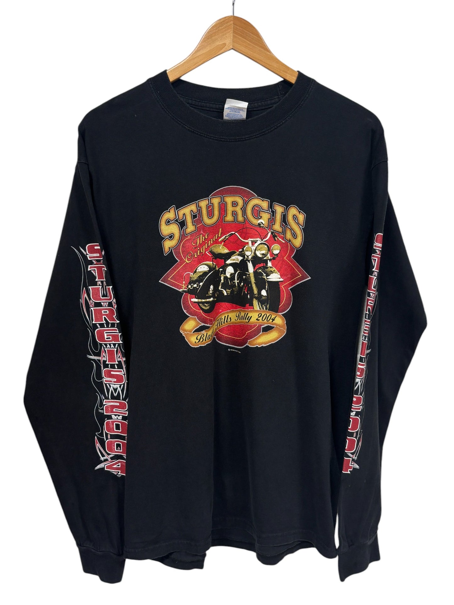 Vintage 00's Sturgis Black Hills Rally Biker Long Sleeve Tee Size Medium