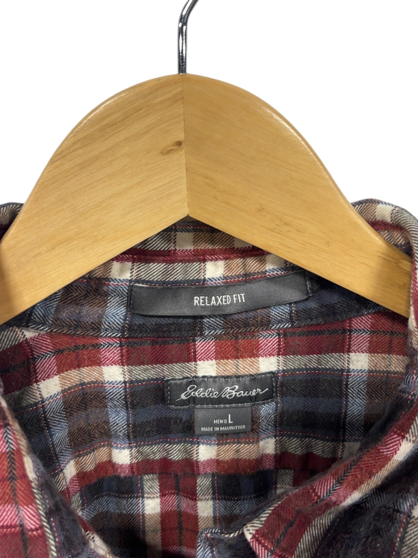 Vintage 00's Eddie Bauer Checkered Flannel Button Up Shirt Size Large