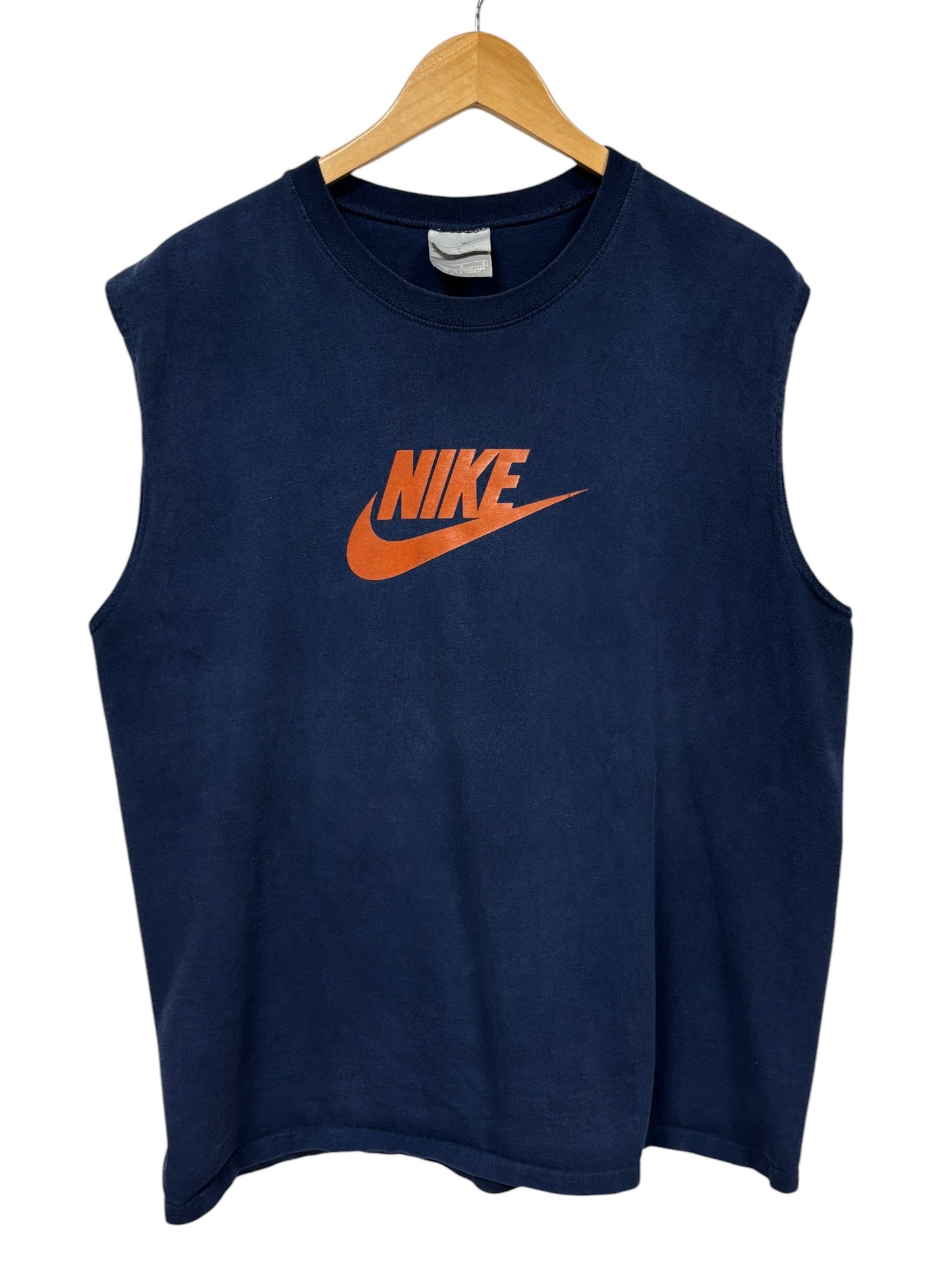 Vintage 00's Nike Futura Swoosh Logo Cutoff Tee Size Large