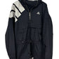 Vintage 90's Adidas Quarter Zip Black White 3 Stipes Jacket Size Medium