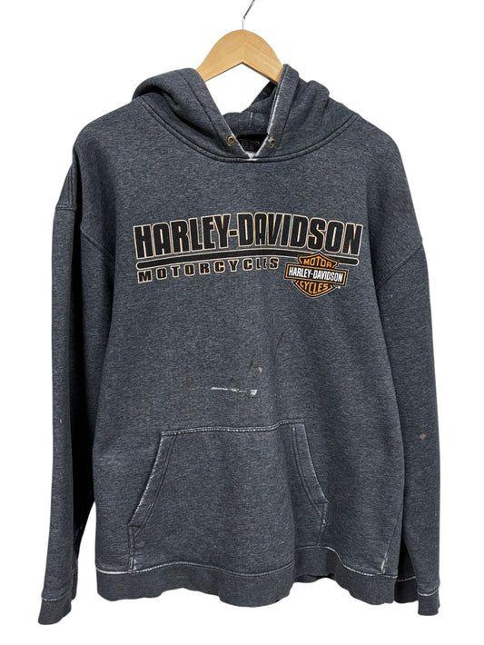 Vintage 00's Harley Davidson Oklahoma Biker Graphic Hoodie Size Large