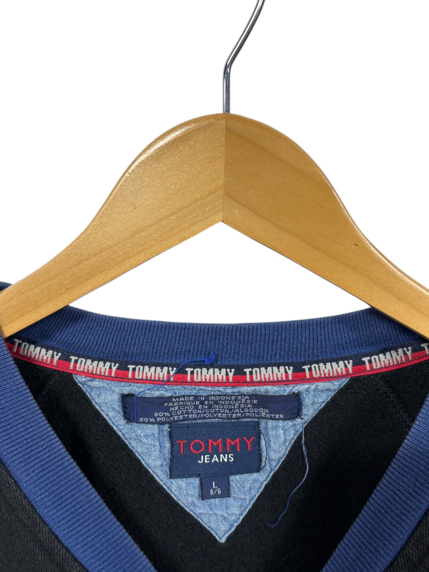 Vintage 90's Tommy Hilfiger Spellout Crewneck Sweater Size Large