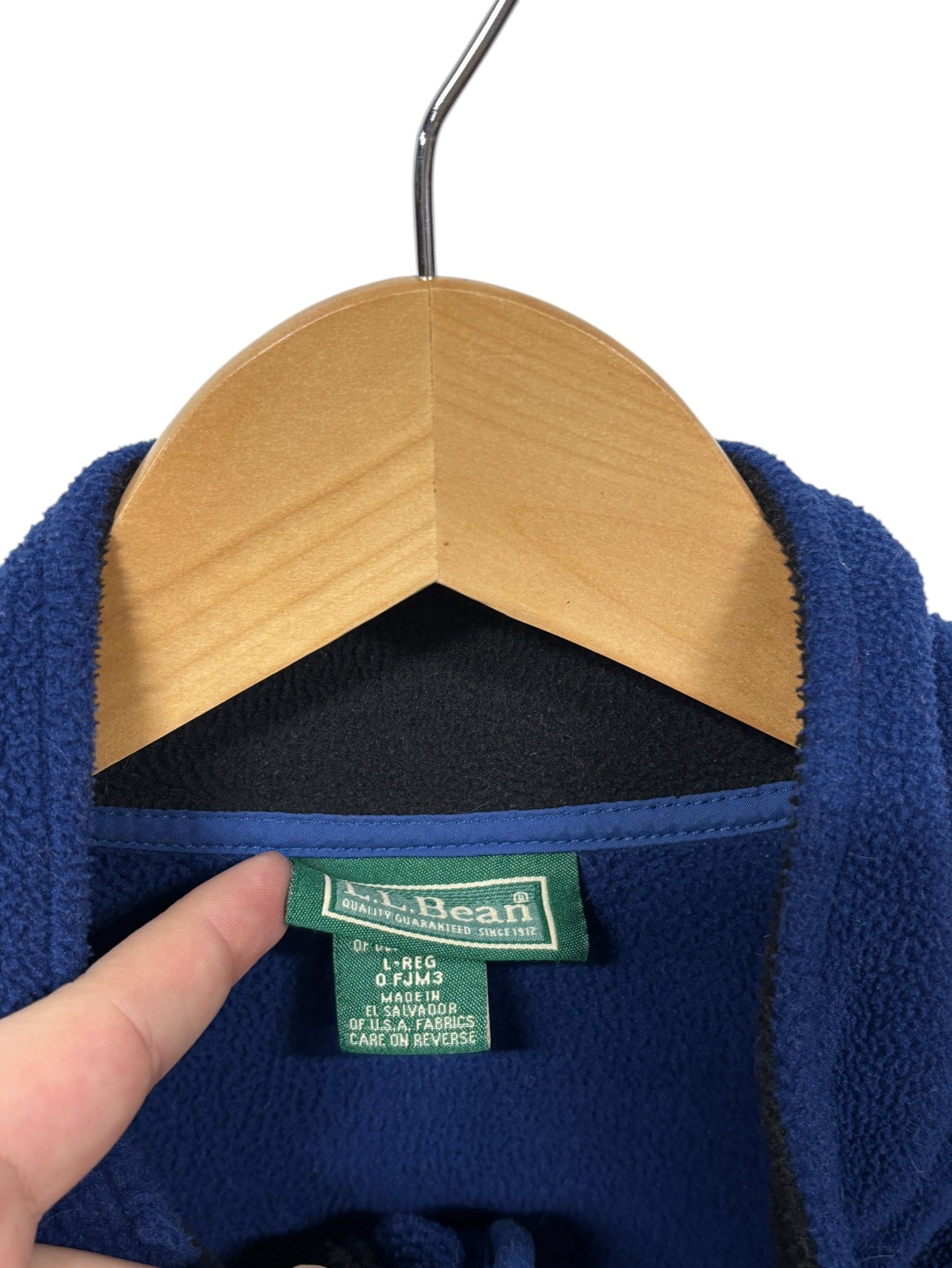 Vintage 00's L.L. Bean Full Zip Blue Fleece Sweater Size Large