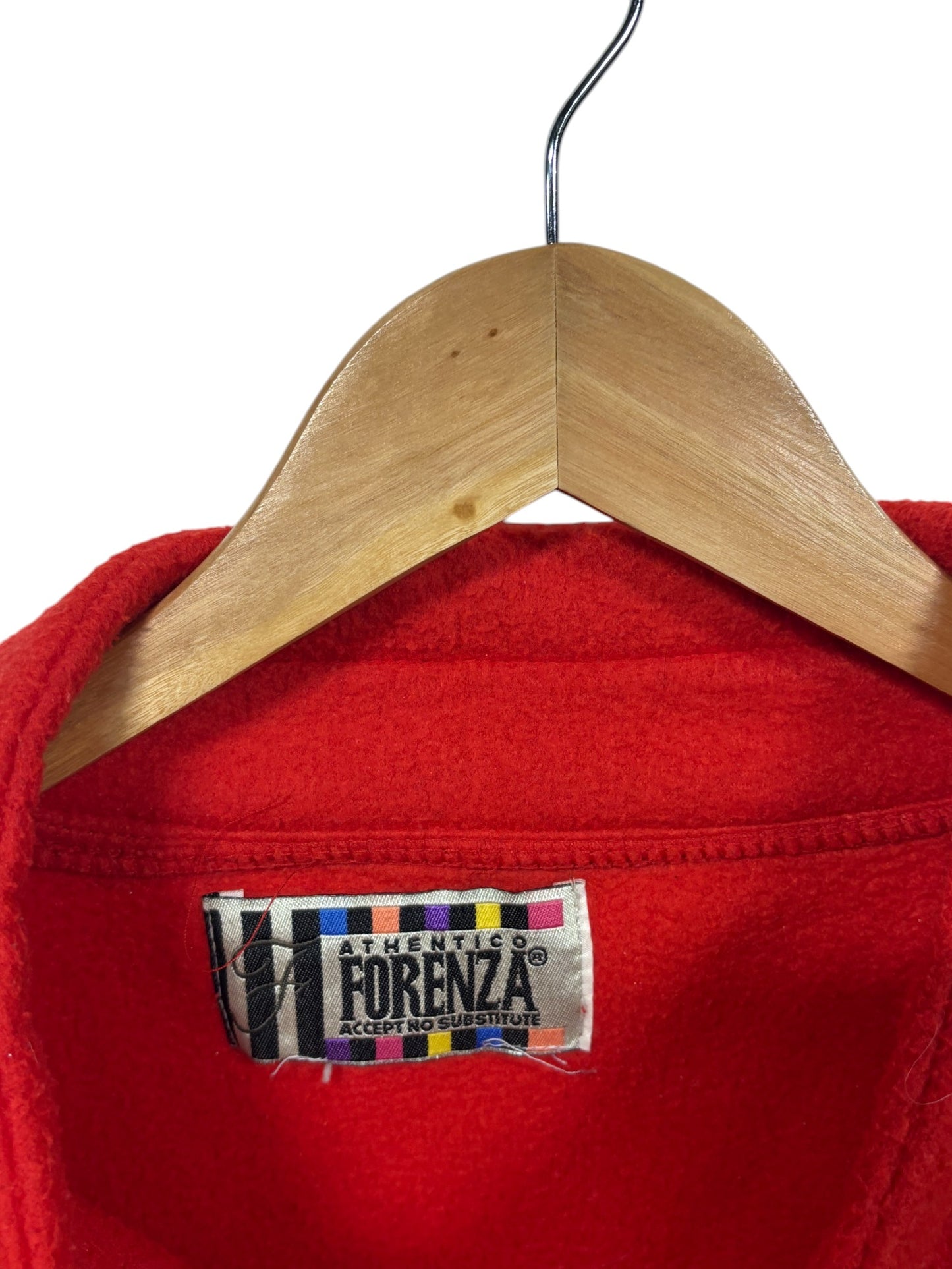 Vintage 90's Red Quarter Zip Fleece Sweater Size XL