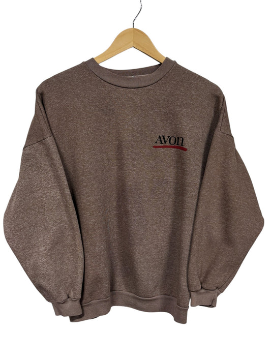 Vintage 90's Avon Brand Overdyed Brown Crewneck Sweater Size Medium