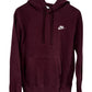 Nike Futura Swoosh Logo Maroon Hoodie Size Small