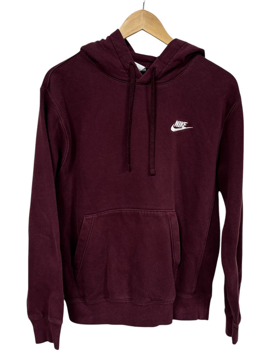 Nike Futura Swoosh Logo Maroon Hoodie Size Small