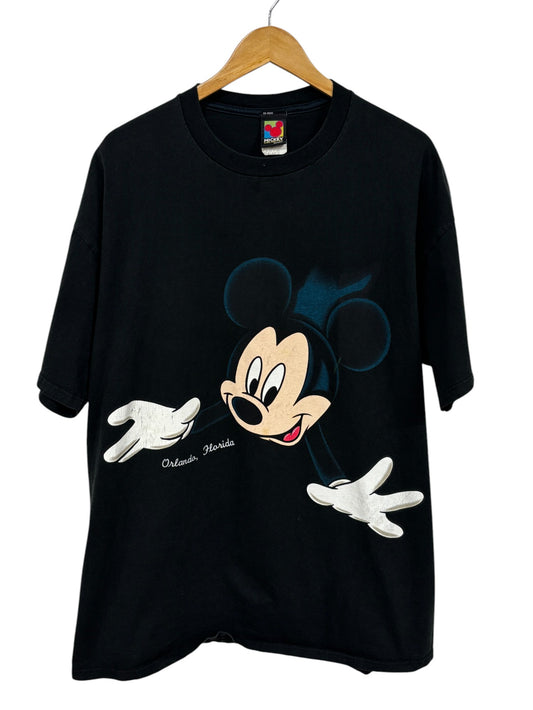 Vintage 90's Disney Mickey Mouse Double Sided Cartoon Graphic Tee Size XL