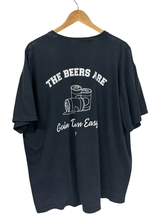 Vintage 00's Beers Are Goin Down Easy Graphic Tee Size XXL