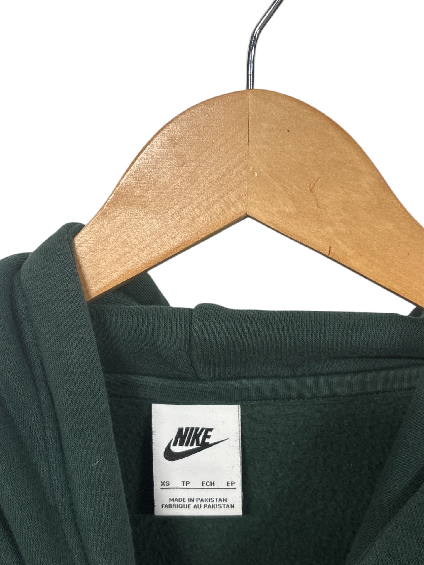 Nike Forest Green Center Swoosh Hoodie Size XS