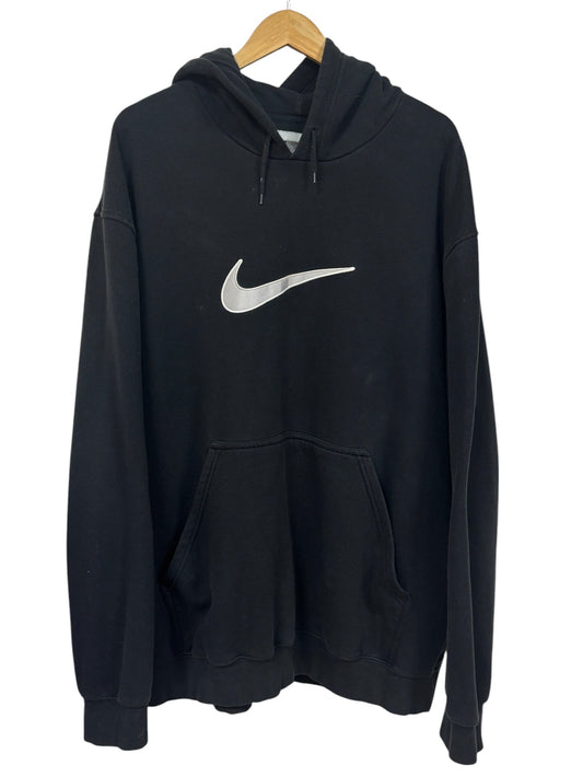 Vintage 00's Nike Black Big Swoosh Pullover Hoodie Size XXL