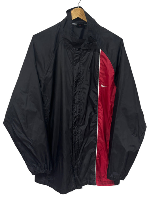 Vintage Nike Black Red Full Zip Windbreaker Jacket Size Large