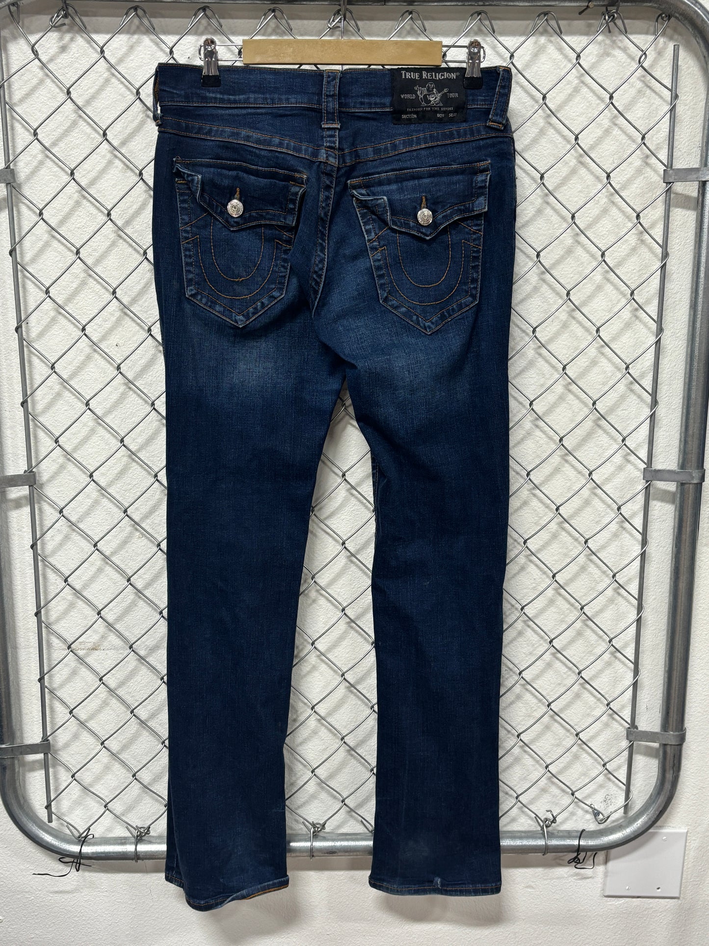 True Religion Ricky Relaxed Straight Denim Jeans Size 34x34
