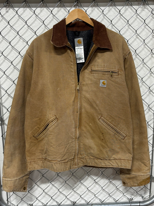 Vintage Carhartt J01 Brown Detroit Blanket Lined Jacket Size 46 Tall (XL)