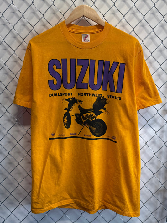 Vintage 90's Suzuki Dirt Bike Motorcycles Graphic Tee Size Large
