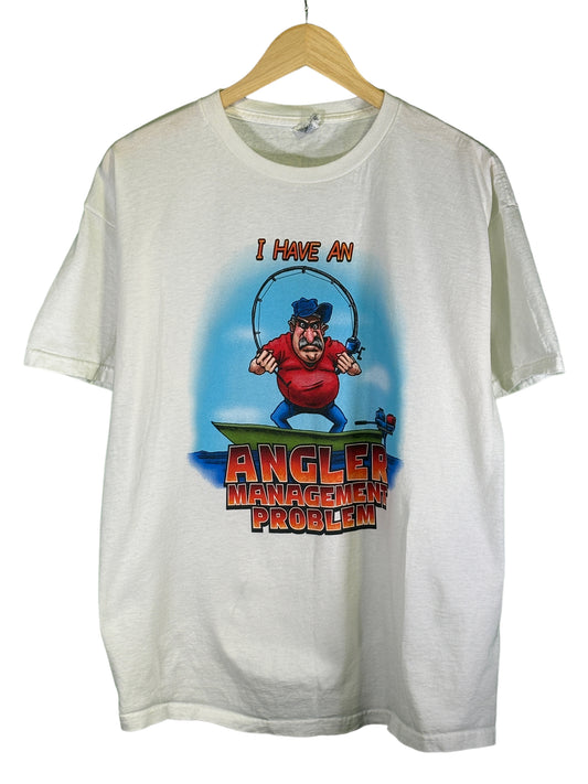 Vintage Fishing I've Got Angler Management Problem Graphic Tee Size Large