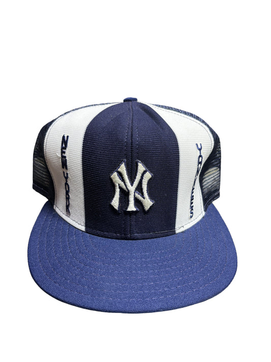 Vintage 80's AJD Lucky Stripes New York Yankees Trucker Hat