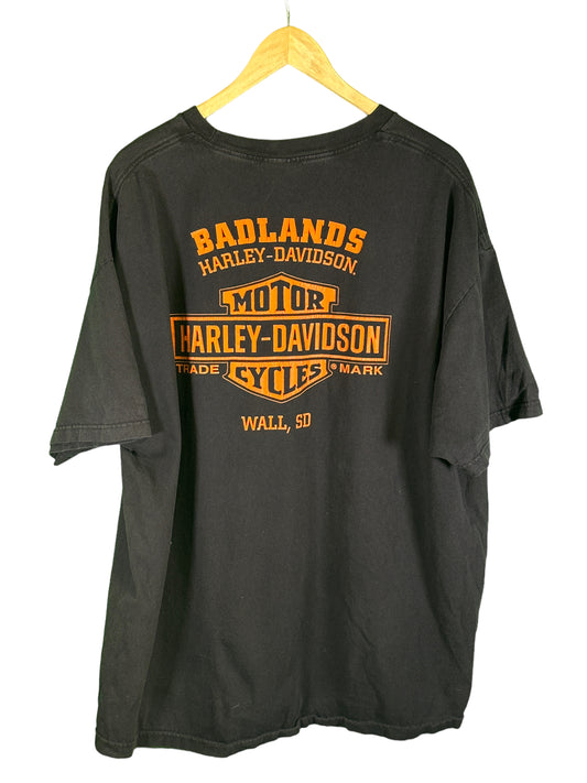 Vintage Harley Davidson Badlands South Dakota Biker Graphic Tee Size XXL