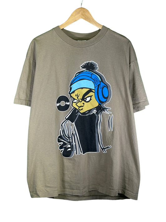 Vintage 90's BNK Super Activewear DJ Cartoon Graphic Tee Size XL