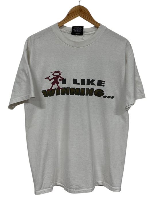 Vintage 90's Chump Gear I Like Winning Graphic Tee Size Large