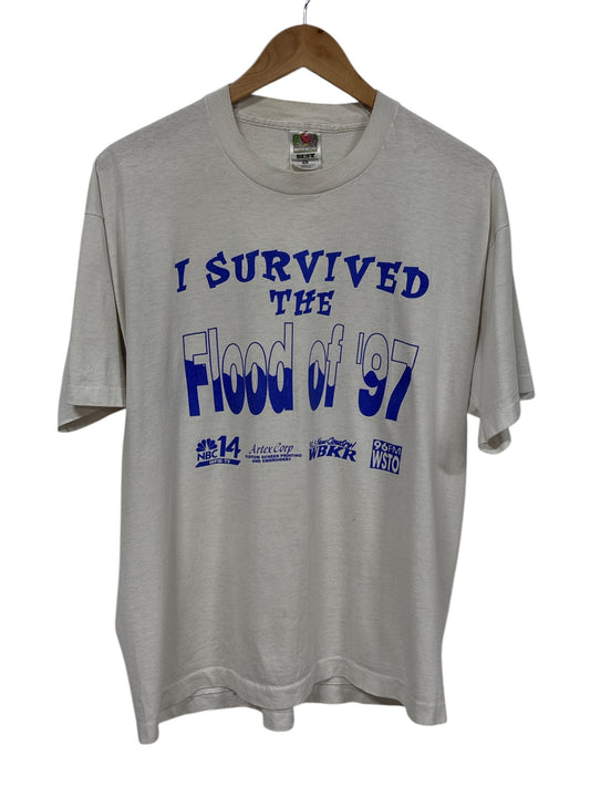 Vintage I Survived The Flood of 97 North Dakota Graphic Tee Size XL