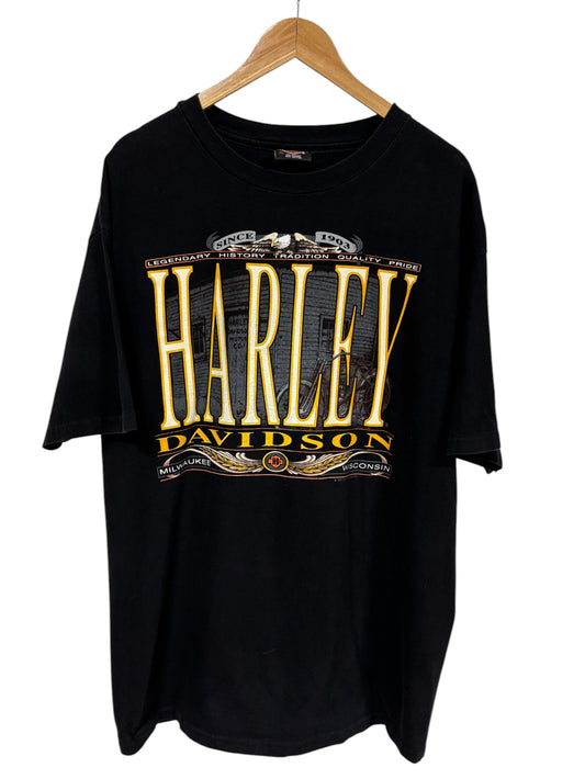 Vintage 90's Harley Davidson London England Biker Graphic Tee Size XL