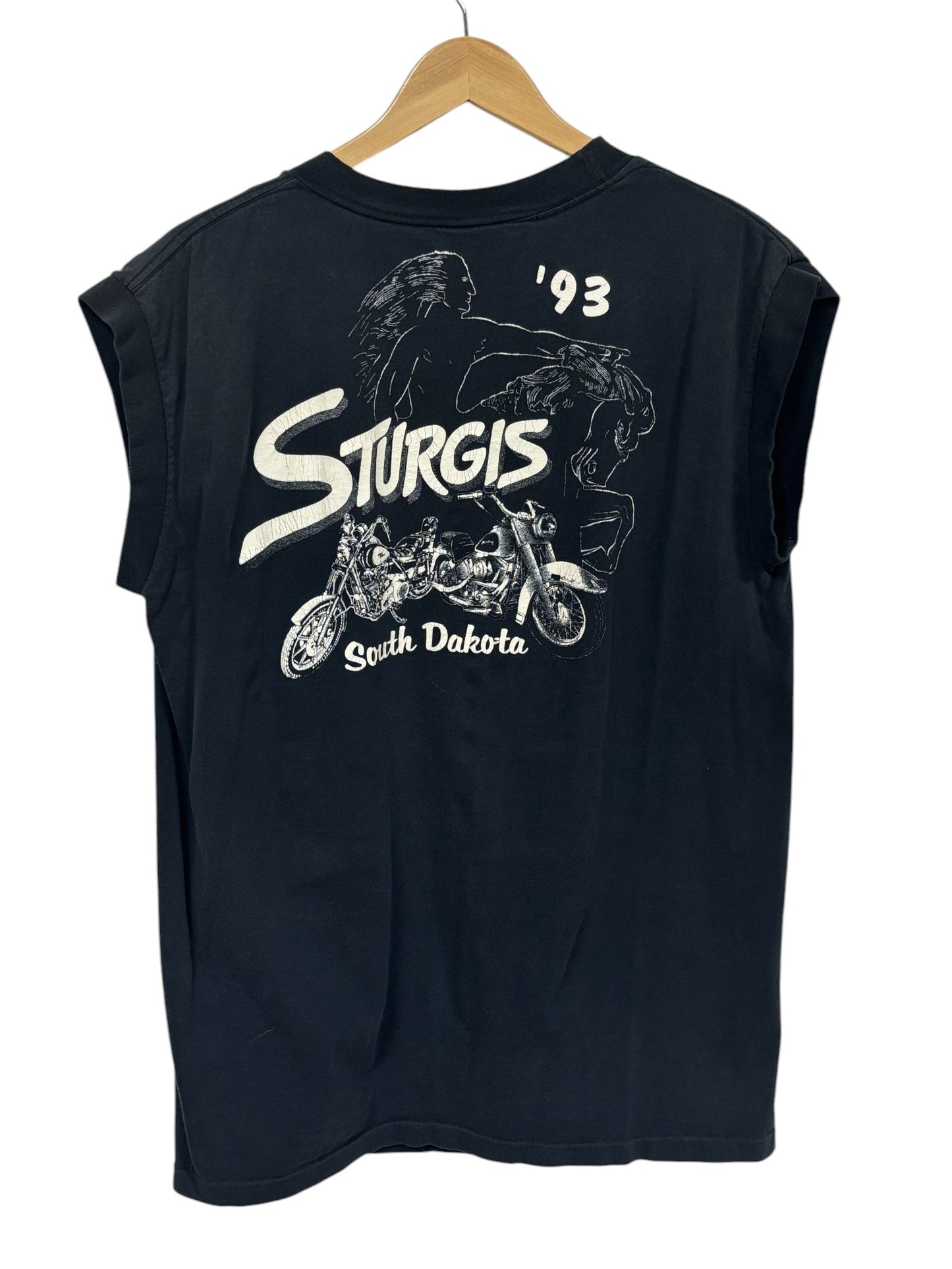 Vintage 1993 Harley Davidson Sturgis Black Hills Rally Tank Top Tee Size Large