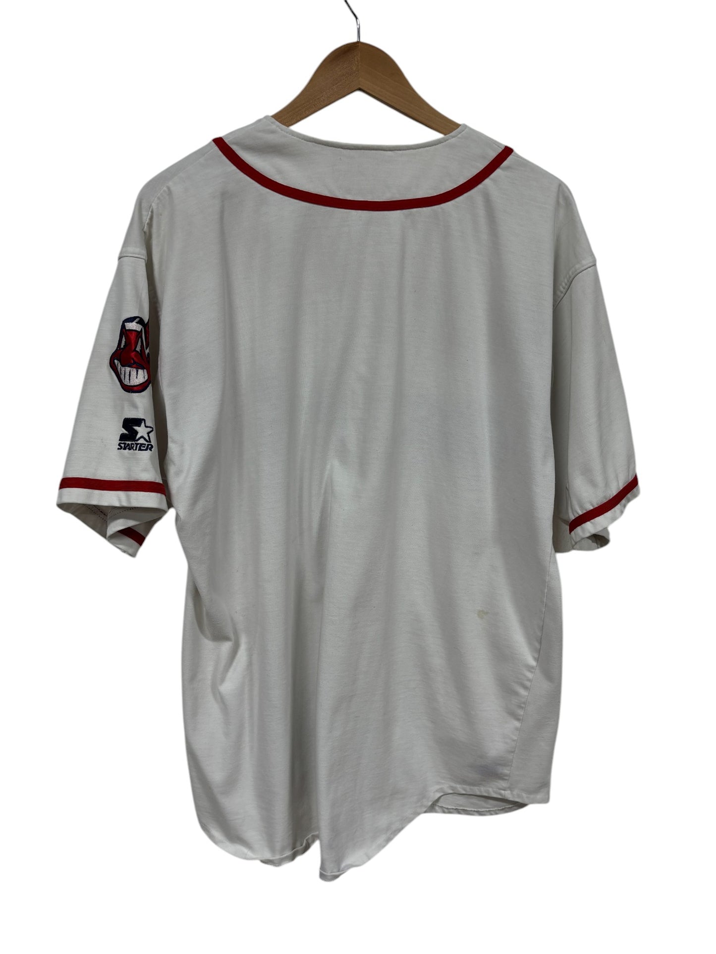 Vintage 90's Starter Cleveland MLB Baseball Jersey Size Large