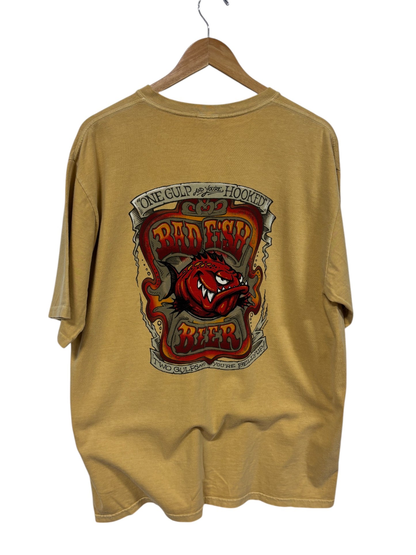 Vintage Bad Fish Beer Las Vegas Graphic Tee Size Large