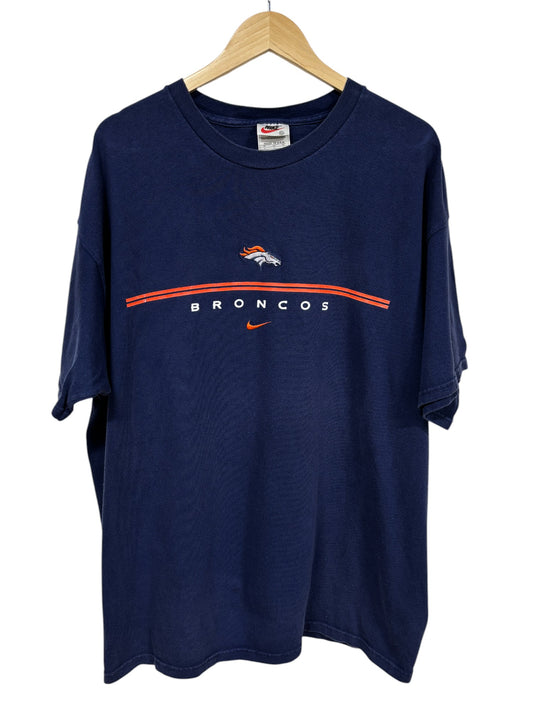 Vintage 90's Nike Denver Broncos NFL Logo Graphic Tee Size XL