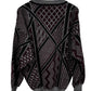 Vintage Pronto Uomo Made in Italy Coogi Style Knit Sweater Size Large