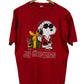 Vintage 90's Charlie Brown Snoopy Joe Christmas Graphic Tee Size Large