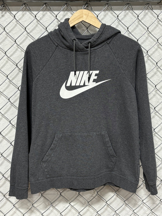 Nike Futura Logo Grey Swoosh Hoodie Size Large