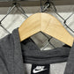 Nike Futura Logo Grey Swoosh Hoodie Size Large