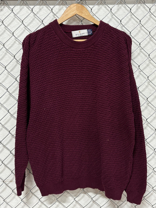 Vintage 90's Bill Blass Red Knit Sweater Size XL