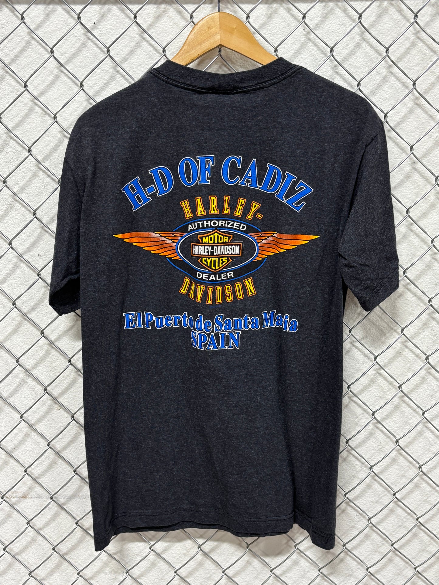 Harley Davidson Spain Biker Graphic Tee Size Large