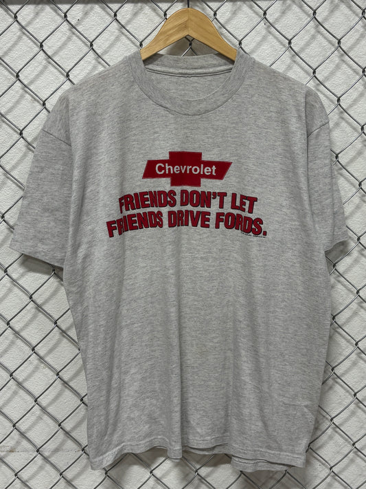 Vintage 90's Chevrolet Friends Don't Let Friends Drive Fords Tee Size XL