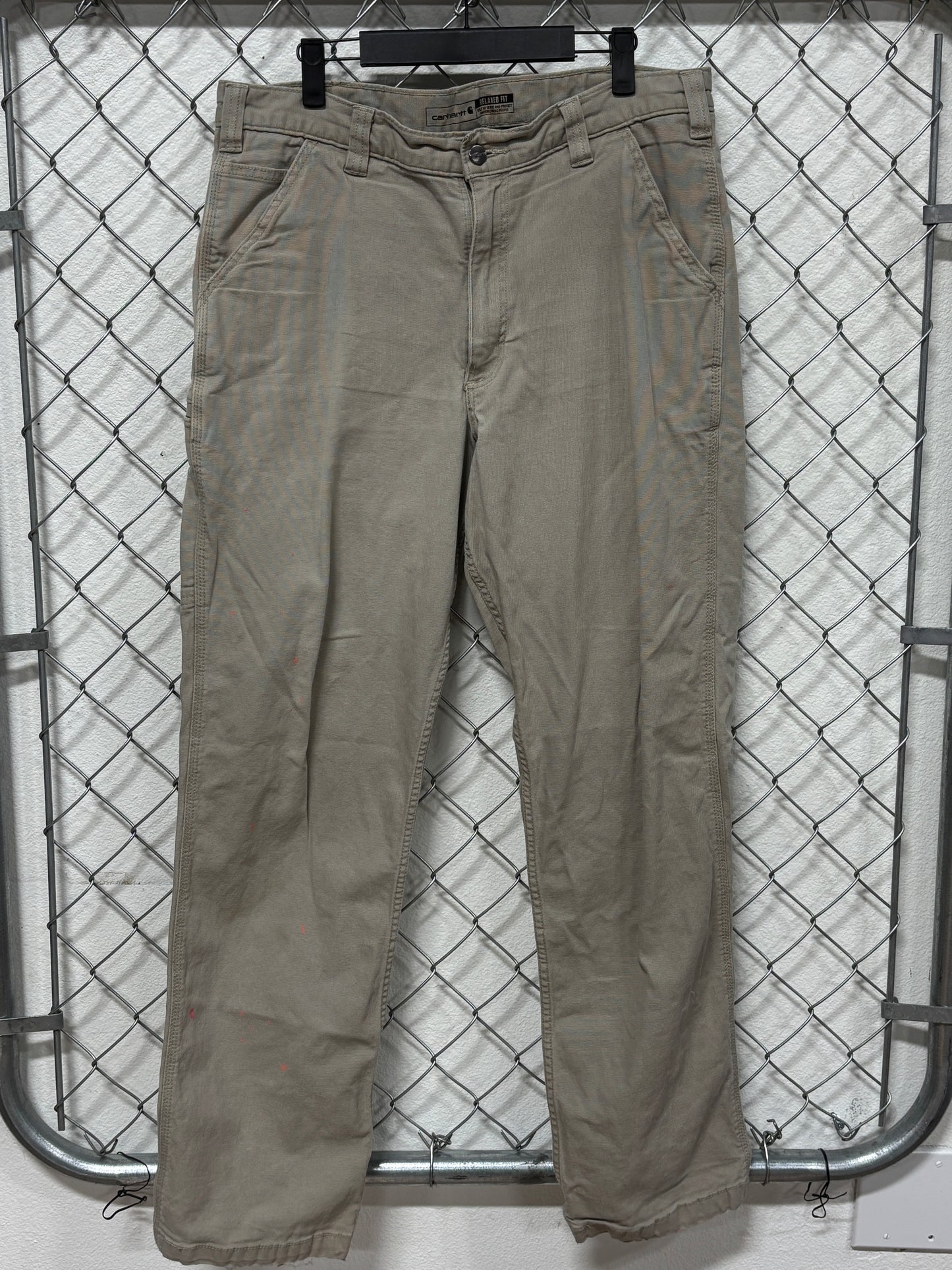 Carhartt Tan Relaxed Fit Carpenter Pants Size 35x32