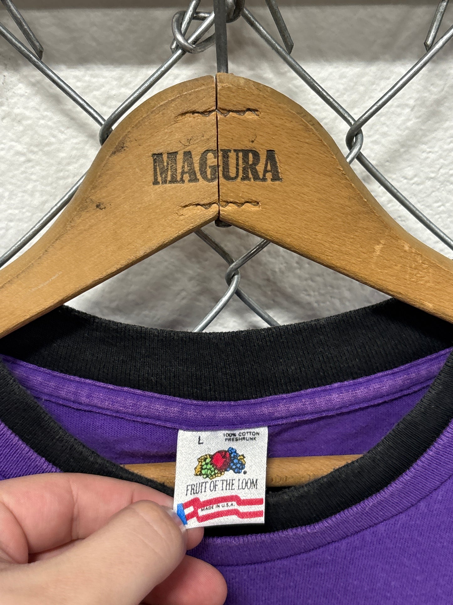 Vintage 90's Fruit of the Loom Double Tee Size Large