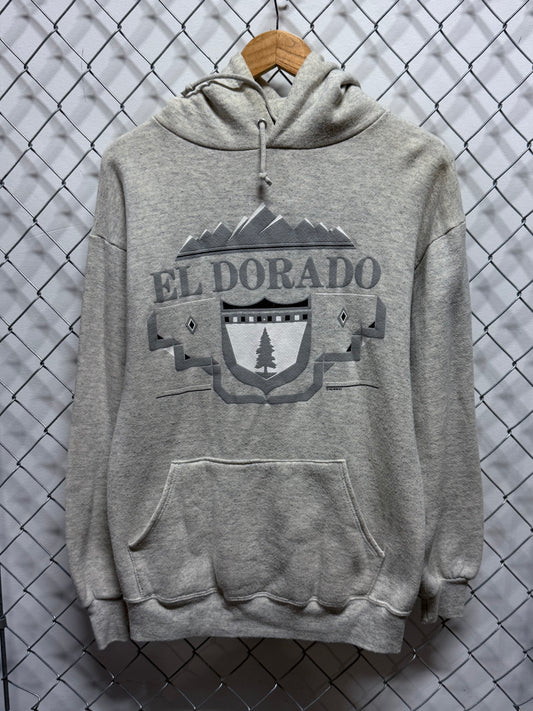 Vintage 90's El Dorado Grey Hoodie Size Large