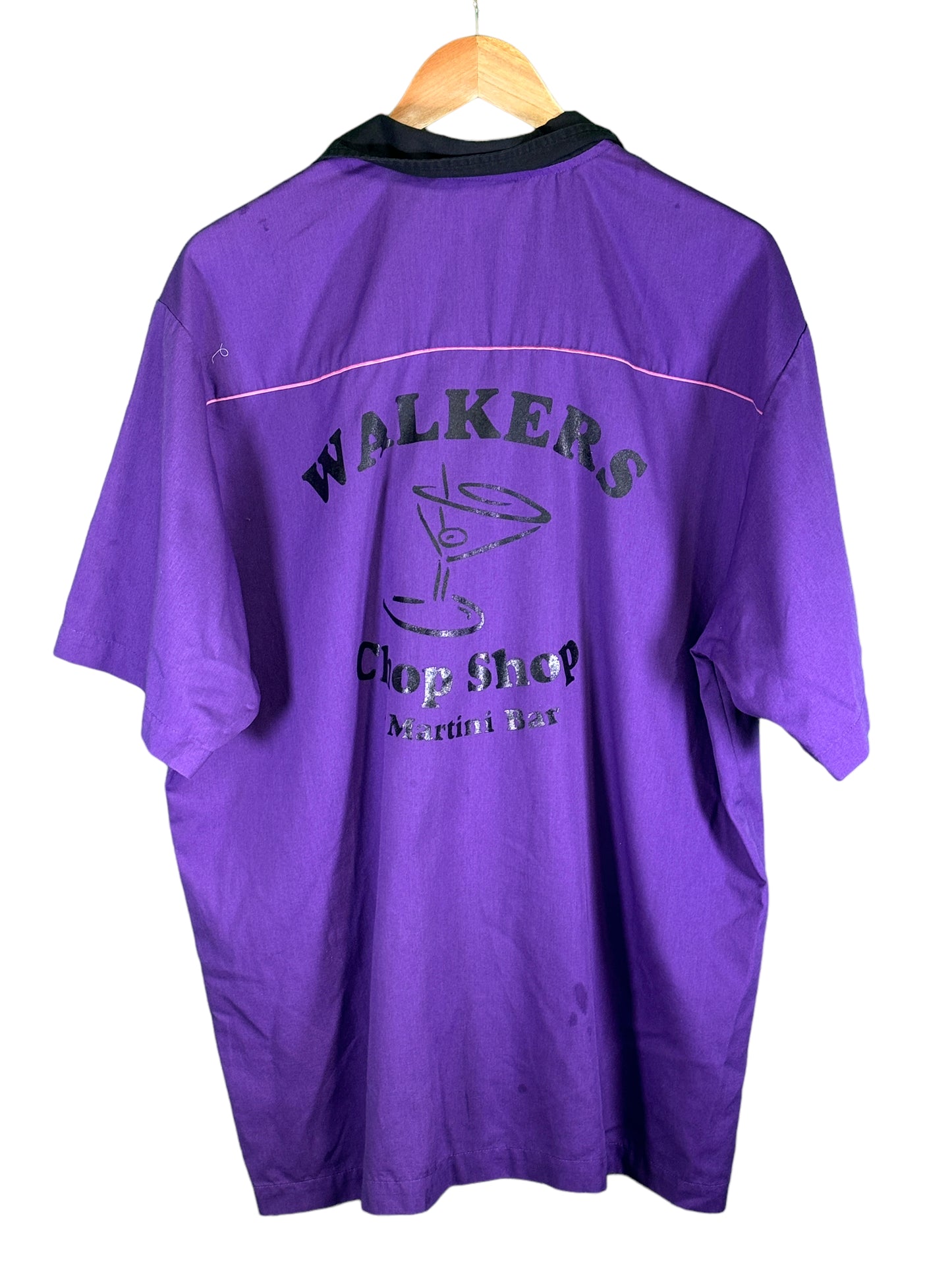 Vintage Walkers Grill Billings Montana Bowling Shirt Button Up Size Large