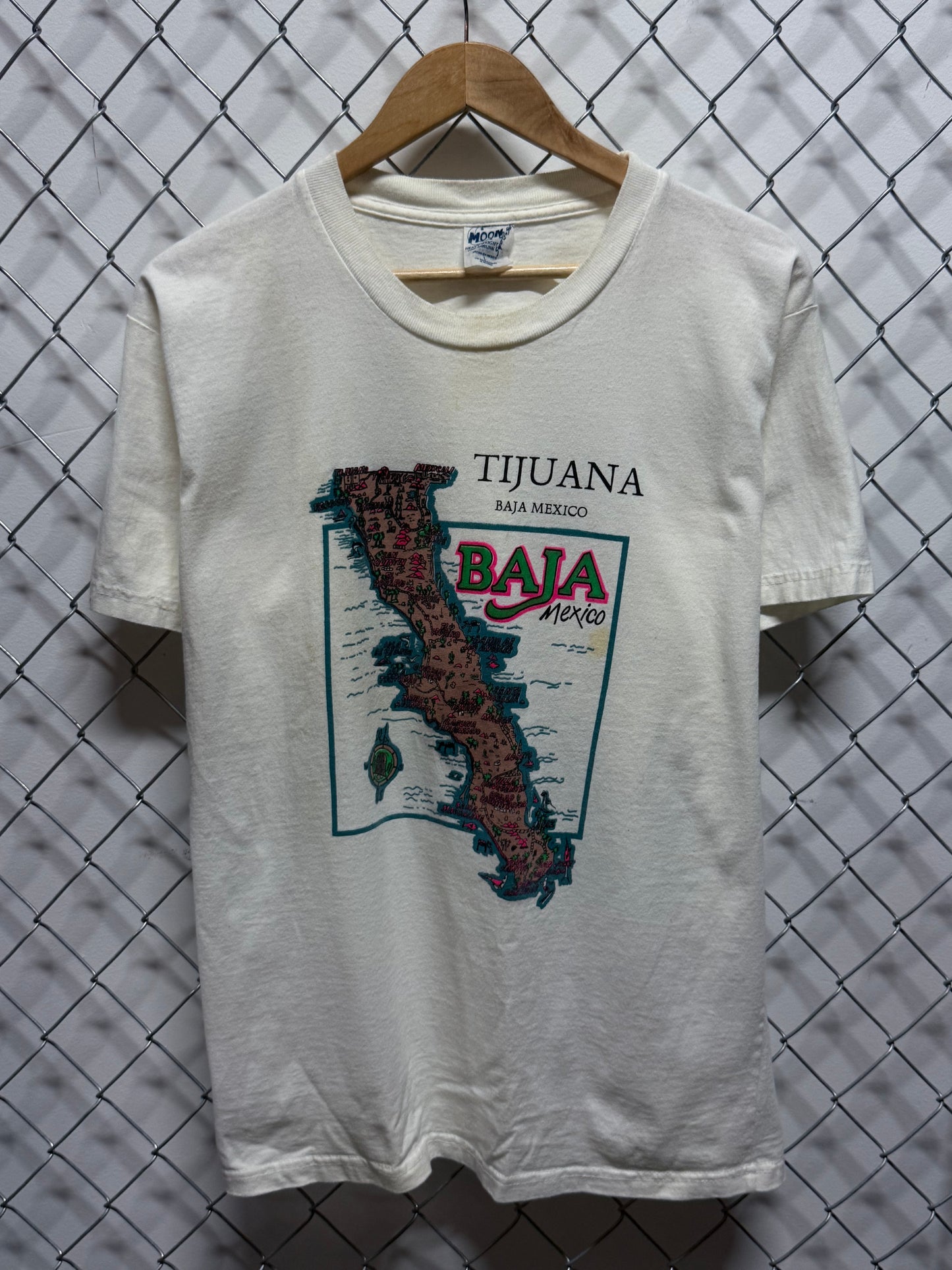 Vintage 90's Tijuana Baja Mexico Graphic Tee Size Large