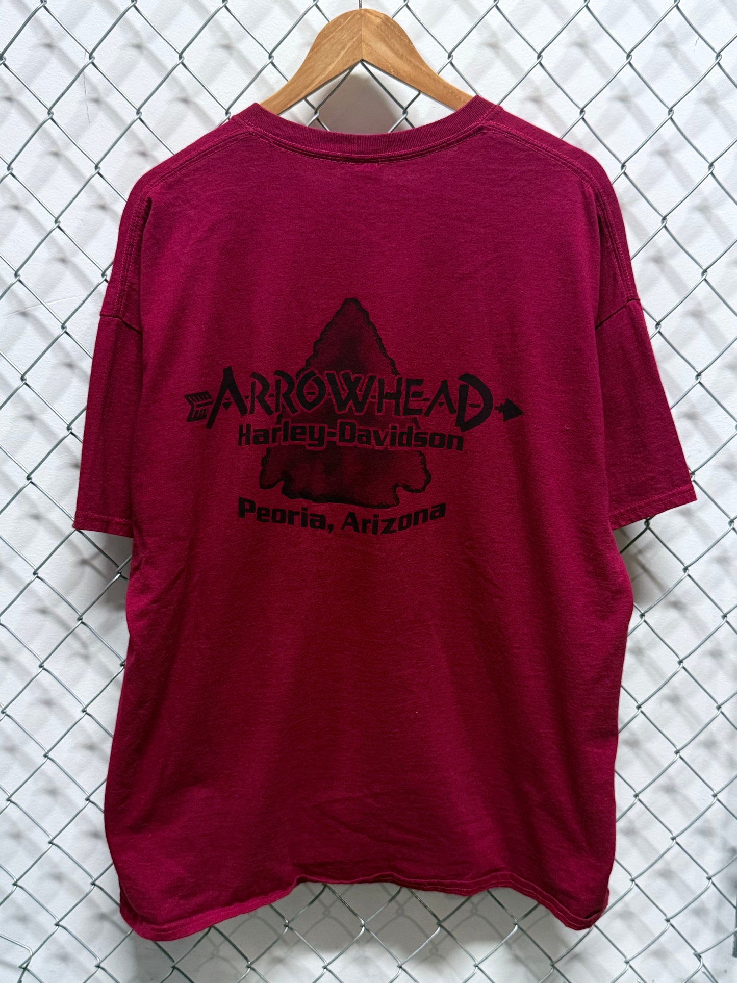 Harley Davidson Peoria Arizona Arrowhead Biker Tee Size XXL