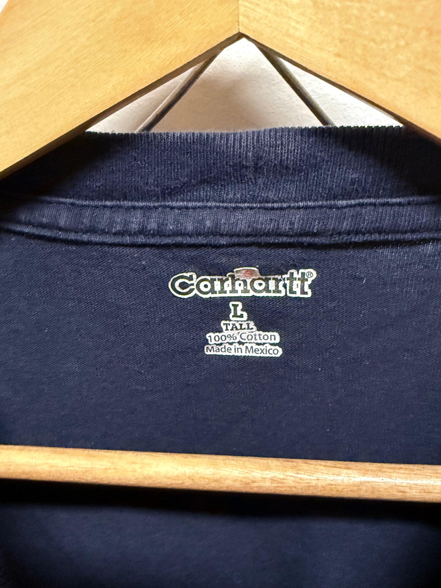 Carhartt Blue Long Sleeve Pocket Tee Size Large