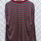 Levi's Striped Long Sleeve Henley Shirt Size Large