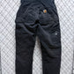 Vintage Carhartt Distressed Repaired Black Carpenter Pants Size 26x26