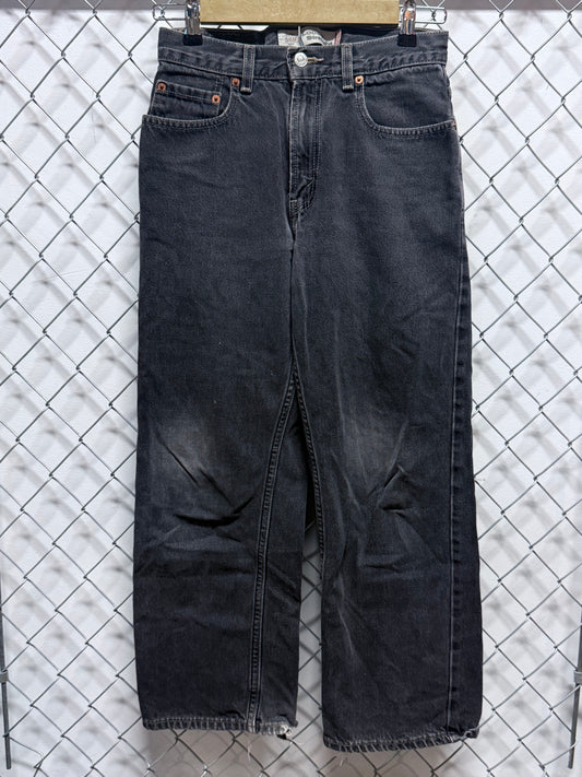 Levi's Loose Straight 569 Black Denim Jeans Size 27x27