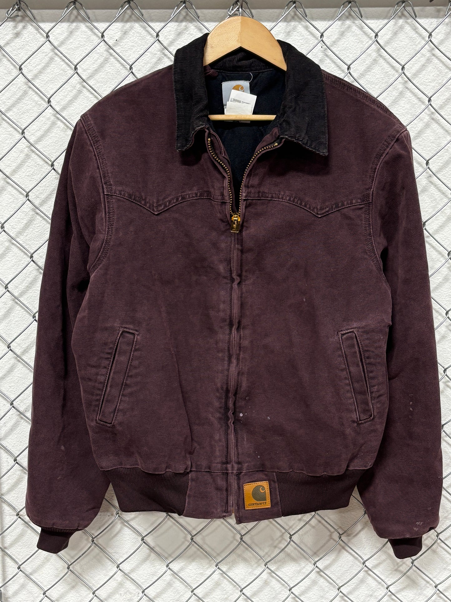 Vintage 1999 Carhartt Santa Fe J144 Burgundy Jacket Size Medium