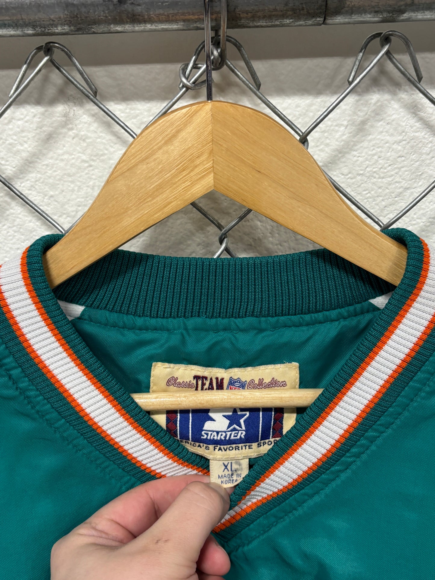 Starter Miami Dolphins Dan Marino #13 Pullover Windbreaker Jacket Size XL
