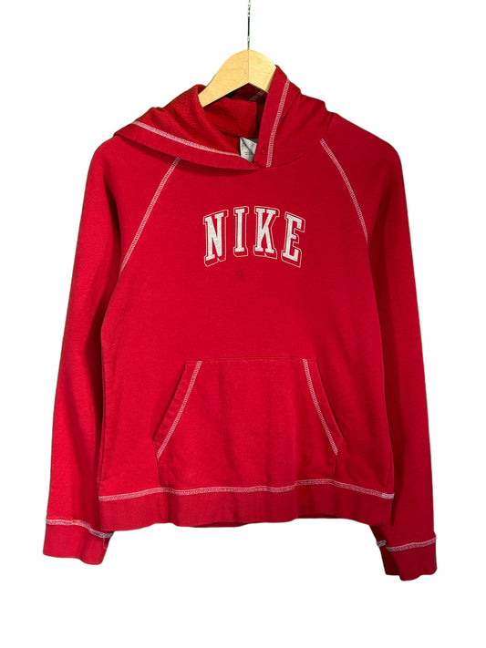 Vintage 00's Nike Red Spell Out Hoodie Size Medium (Youth)